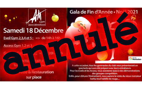 Annulé ...Grand Gala de Fin d'Année 2021